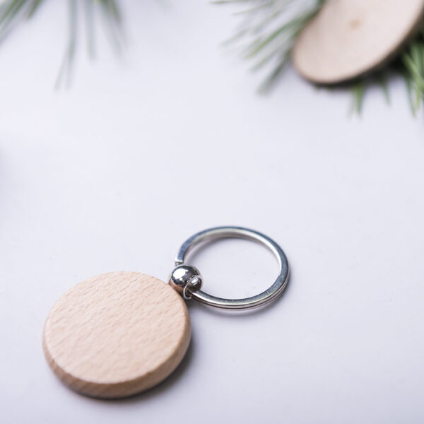 Porte-clés Rond Pelton - Bois