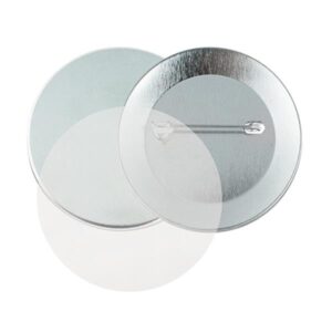 Badge CH-059 avec pin monté (Ø59mm) - Incolore