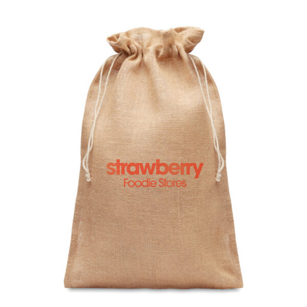 Sac à cordon en jute - Naturel – Image 2